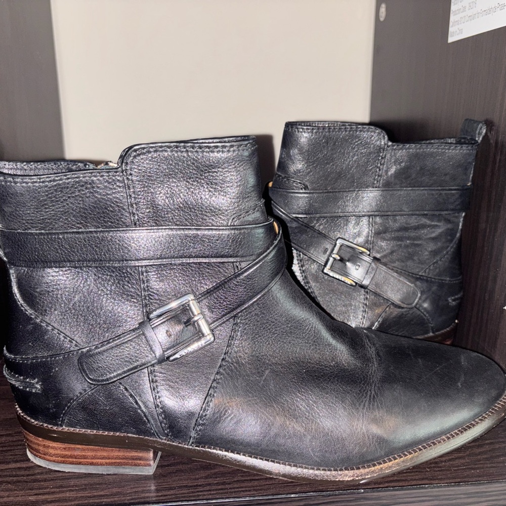 Coach Lannah/Lianne Women’s Black Leather Ankle Boots Sz9B. EXCELLENT CONDITION - Picture 3 of 12